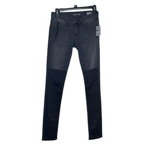 Mavi Jeans Co Women Serena Low-Rise Super Skinny 2Tone Fadeout Gray/Black 27 NWT